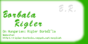 borbala rigler business card